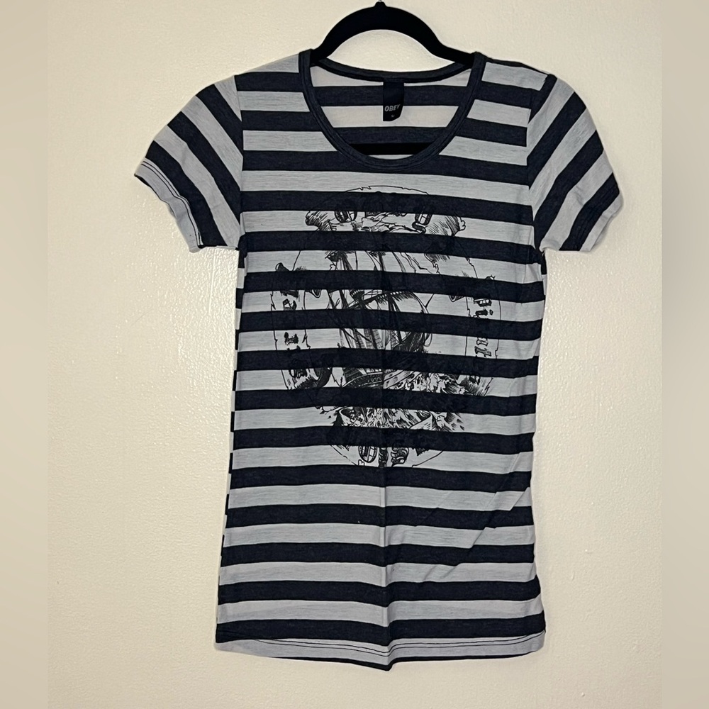 Obey nautical strip graphic vintage tee
